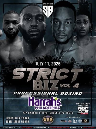 Harrah's Philadelphia Casino Boxing | July 11th 2026