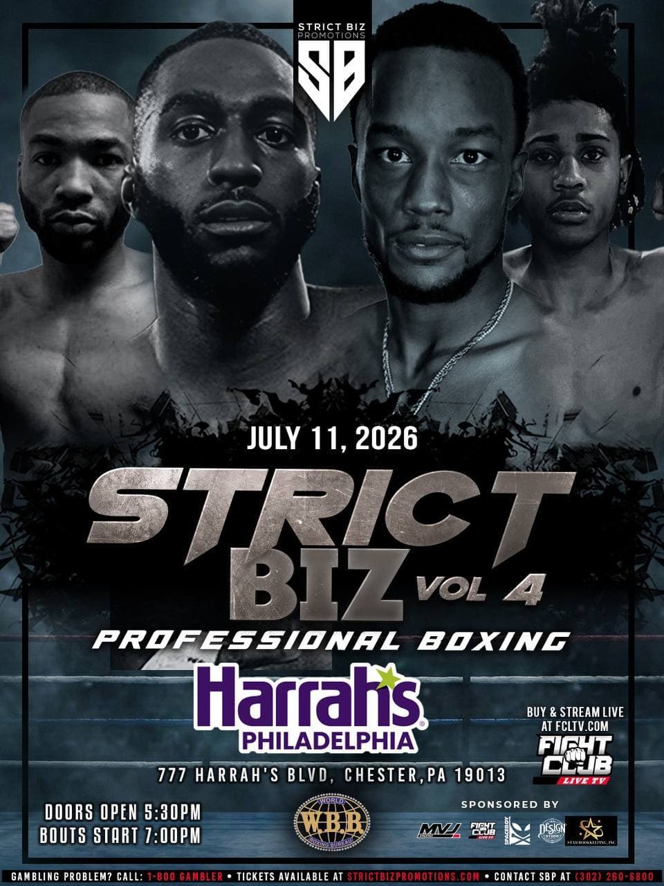 Harrah's Philadelphia Casino Boxing | July 11th 2026