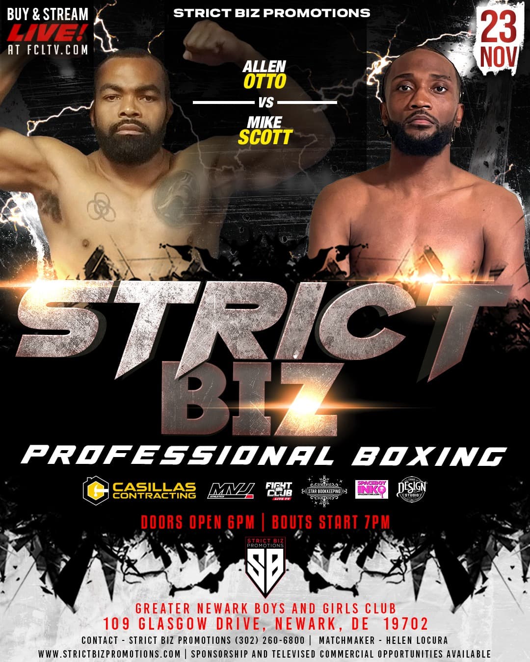 Strict Biz Boxing | Nov 23rd, 2024 | Boys & Girls Club of Newark, DE